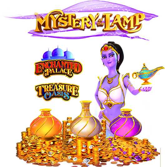 Mystery of the Lamp and its two themes, Enchanted Palace and Treasure Oasis